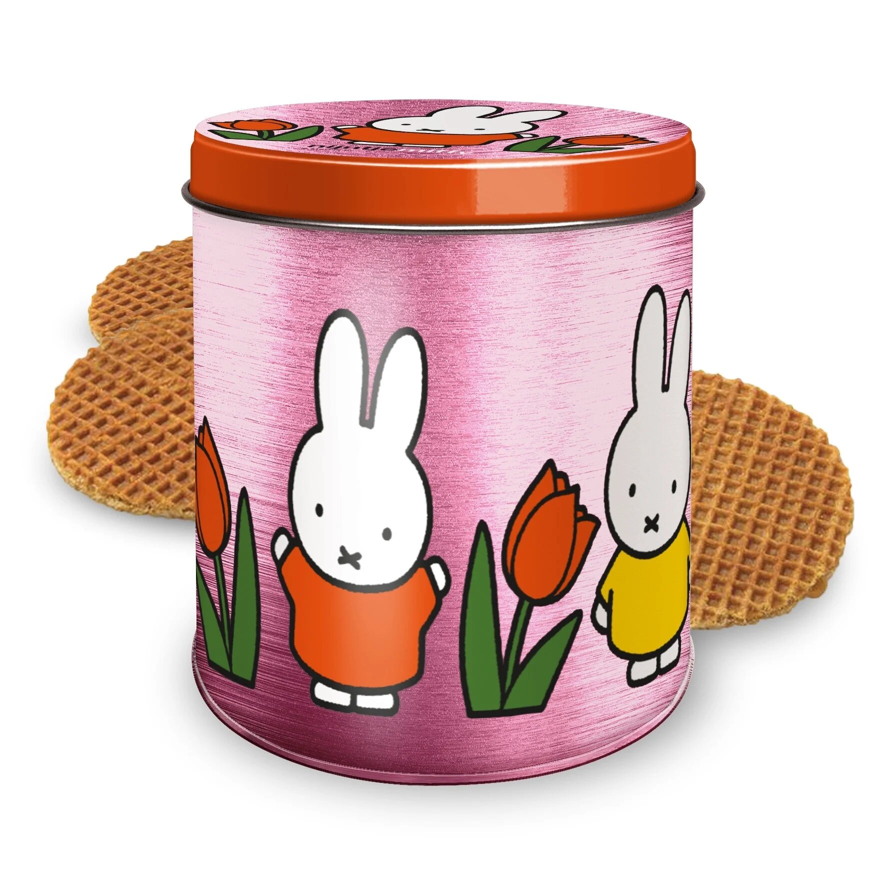 Stroopwafels in Tin - Nijntje Tulip Pink - 250g